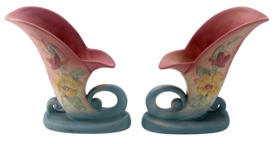 Picture of Hull Pottery (American) - Wildflower Cornucopia Vases