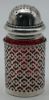 Picture of American - Sterling Overlay Cranberry Glass Muffineer