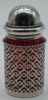 Picture of American - Sterling Overlay Cranberry Glass Muffineer