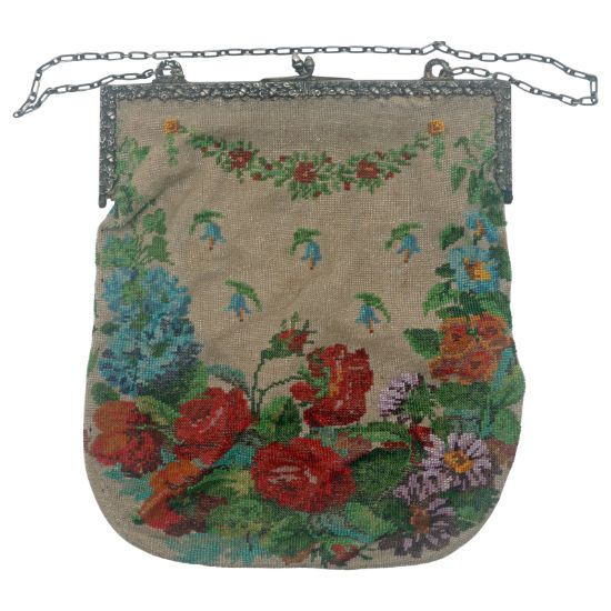 Picture of Antique Micro Beaded Floral Purse
